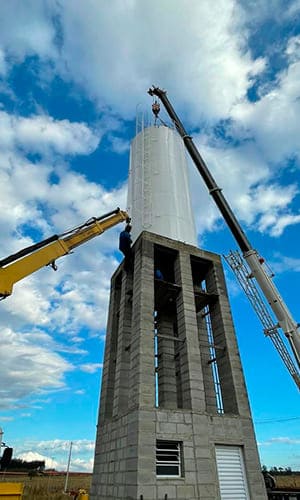 Reservatório modelo tubular