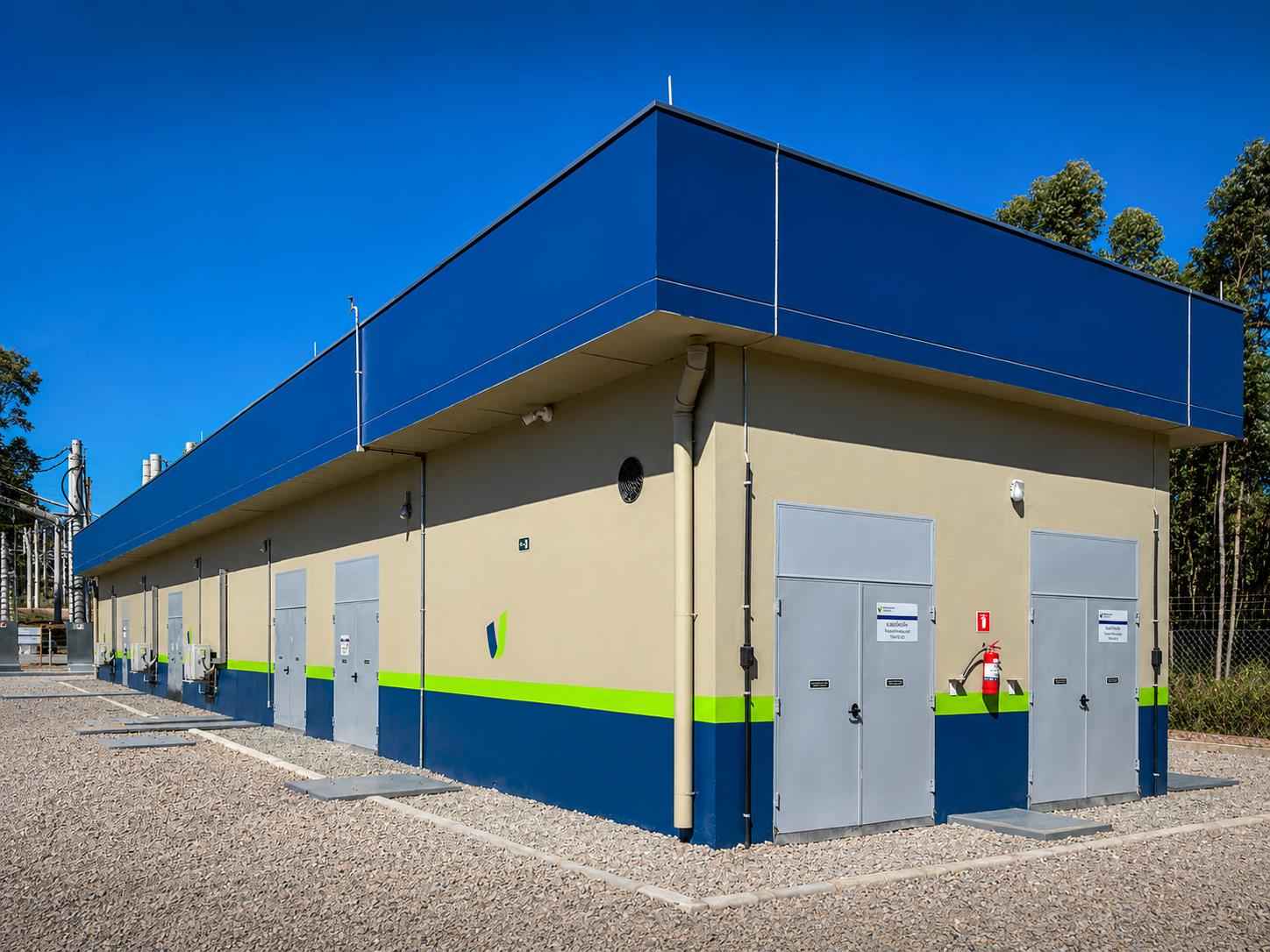 Construção de subestação elétrica industrial